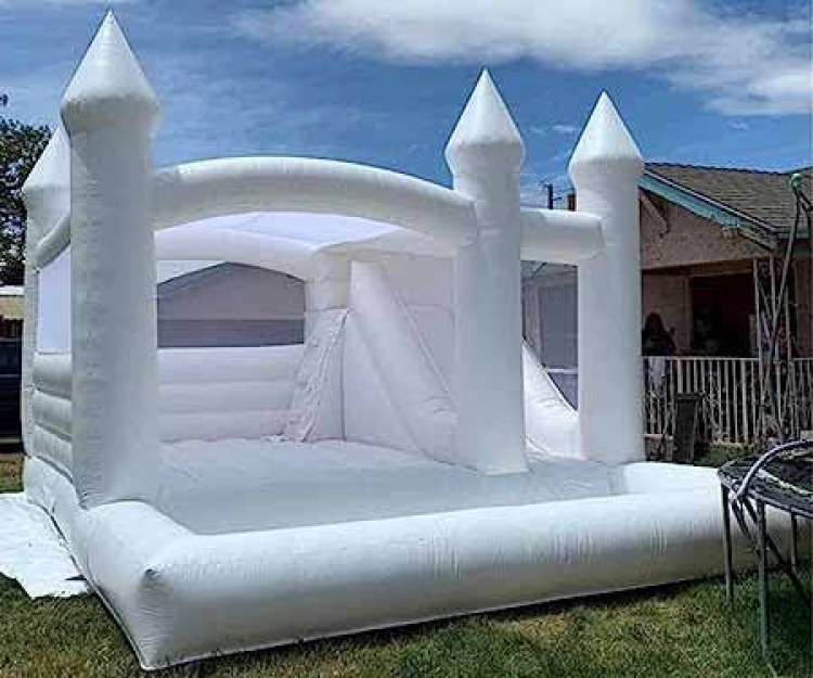 White Castle Luxury Bounce House with Slide