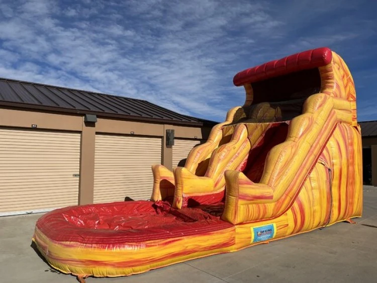 water slide outdoor set-up